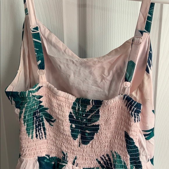 Pink palm print fit and flare dress - Picture 3 of 3